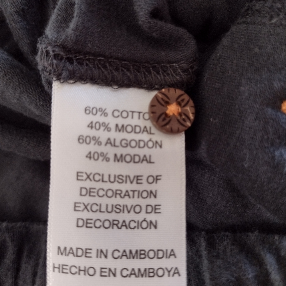 Tommy Bahama Black Lounge pants.  Corral stitching. Size Large - Picture 6 of 11